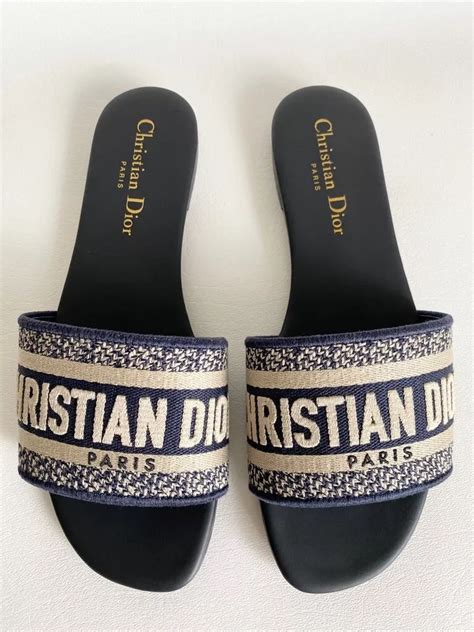 christian dior dway slides gold|christian dior slides price.